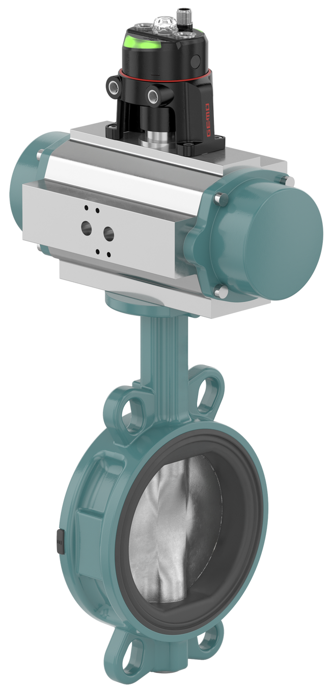 Pneumatically operated butterfly valve - GEMÜ R481  with 12A0