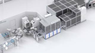 Production line for metallic bipolar plates
