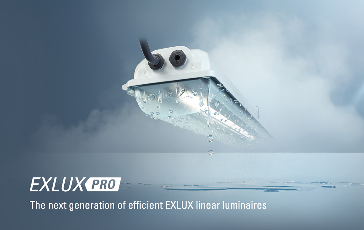 EXLUX PRO: The next generation of explosion-proof lighting – more efficient, more powerful, more durable.